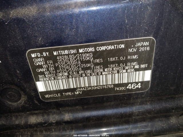 2017 MITSUBISHI OUTLANDER SE/SEL 9
