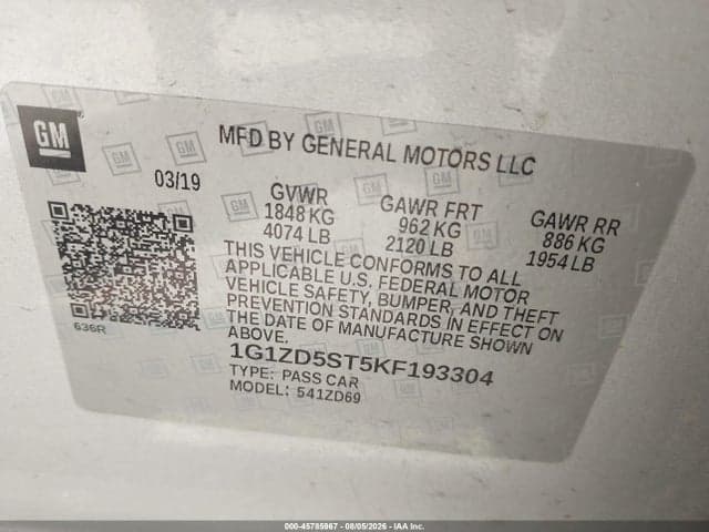 2019 CHEVROLET MALIBU LT 9