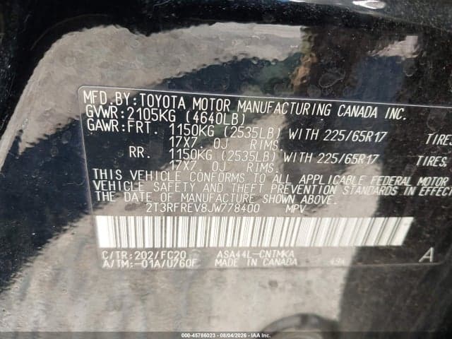 2018 TOYOTA RAV4 XLE 9