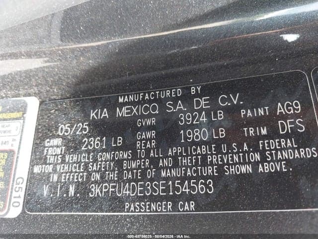 2025 KIA K4 EX 9