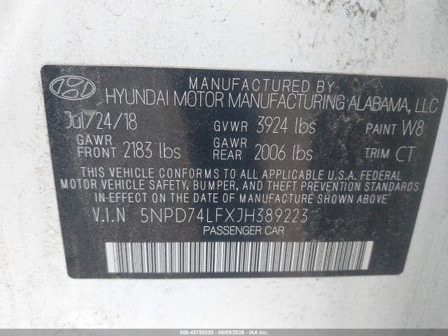2018 HYUNDAI ELANTRA SE 9