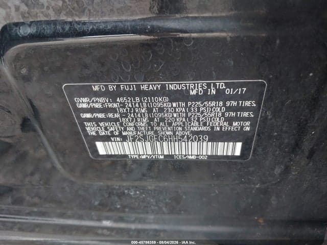 2017 SUBARU FORESTER 2.0XT PREMIUM 9
