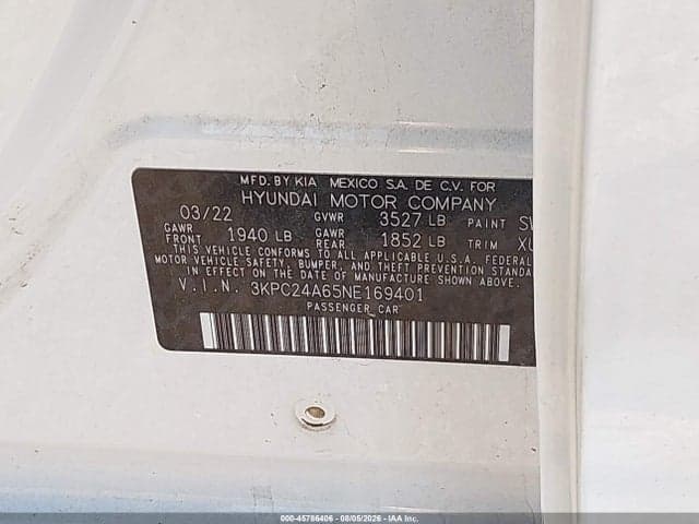 2022 HYUNDAI ACCENT SE 9