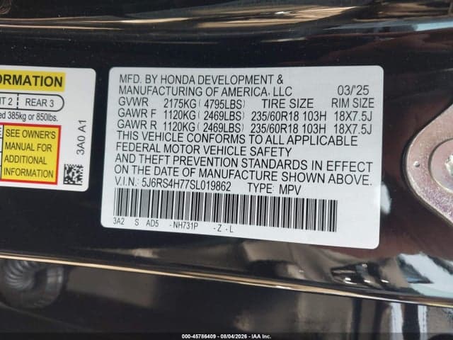 2025 HONDA CR-V EX-L AWD 9