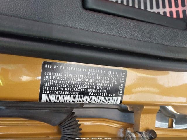 2017 VOLKSWAGEN BEETLE 1.8T DUNE 9