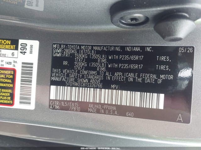2026 TOYOTA SIENNA XLE 9