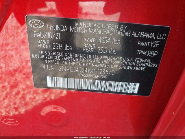 2021 HYUNDAI SONATA SEL PLUS 9