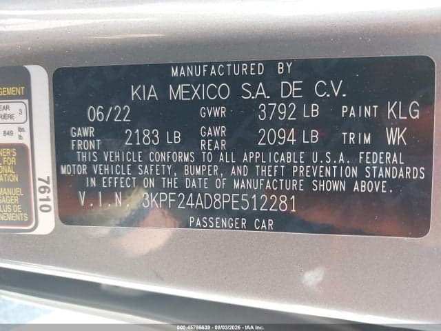2023 KIA FORTE LXS 9