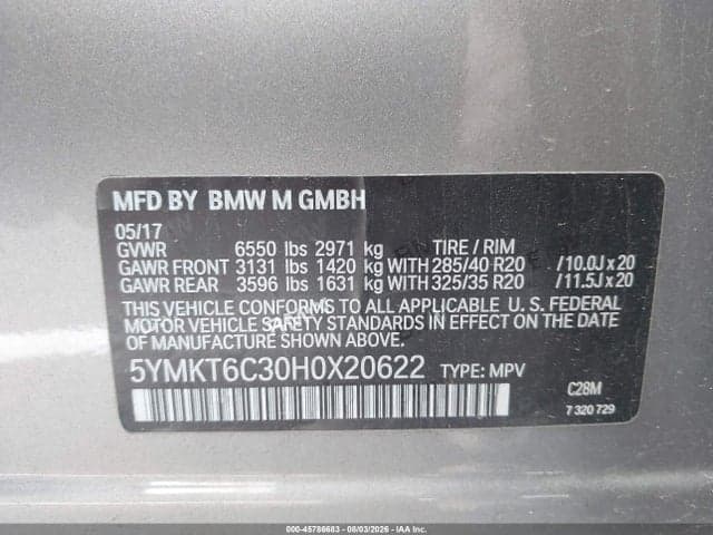 2017 BMW X5 M 9