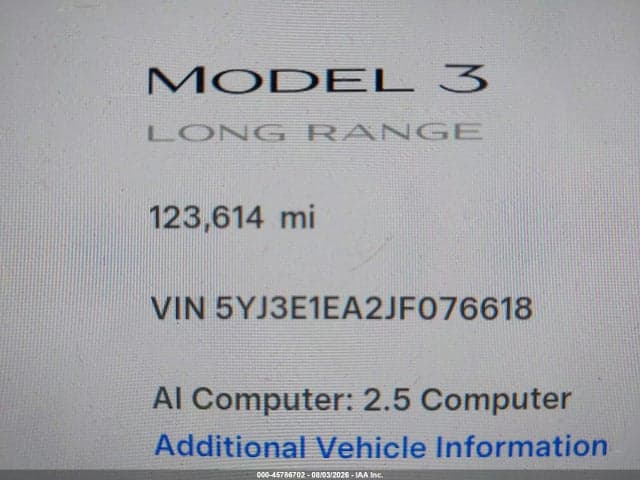 2018 TESLA MODEL 3 14