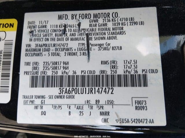2018 FORD FUSION HYBRID SE 9