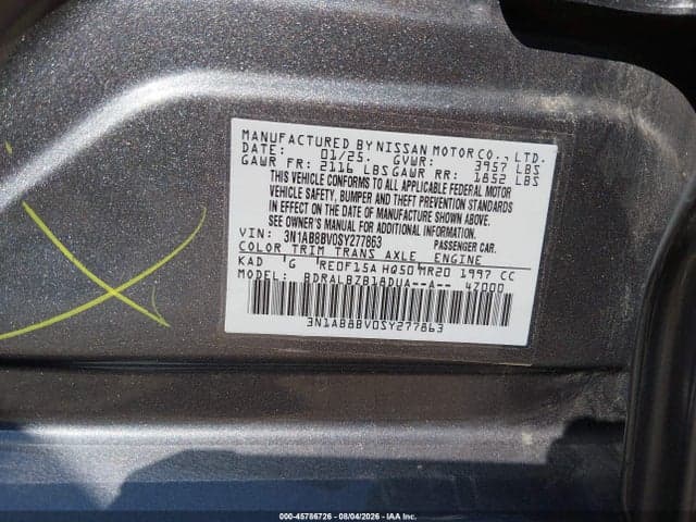2025 NISSAN SENTRA S 9