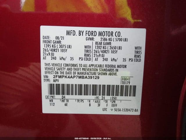 2021 FORD EDGE ST 9
