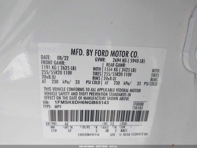 2022 FORD EXPLORER XLT 9