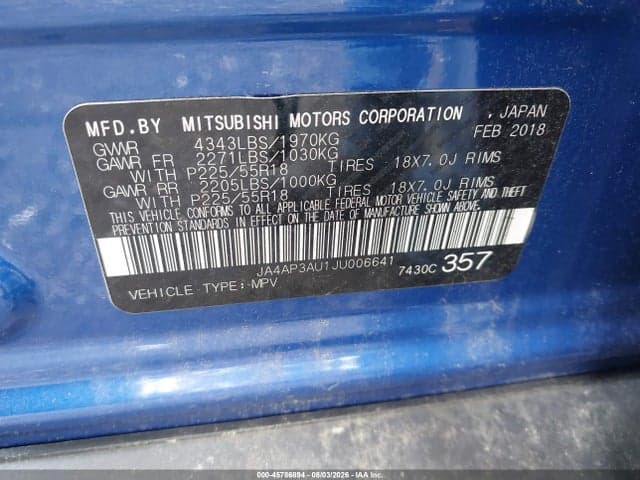 2018 MITSUBISHI OUTLANDER SPORT 2.0 LE 9