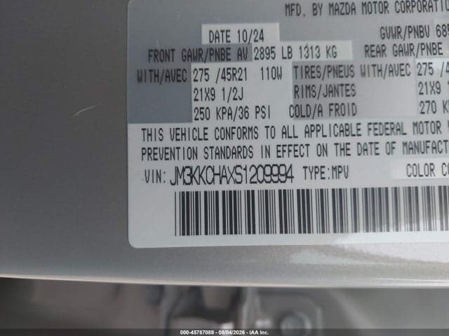 2025 MAZDA CX-90 PHEV PREMIUM SPORT 9
