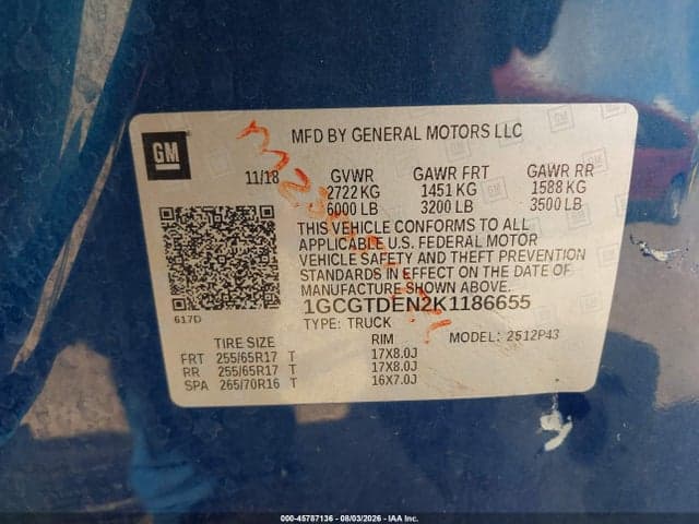 2019 CHEVROLET COLORADO Z71 9