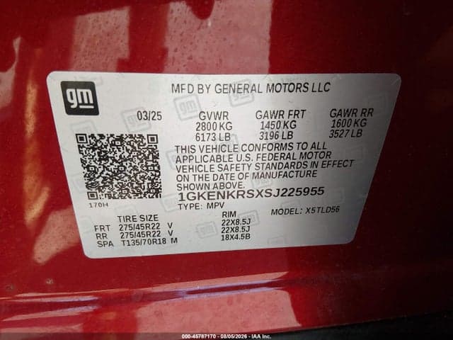 2025 GMC ACADIA FWD ELEVATION 9