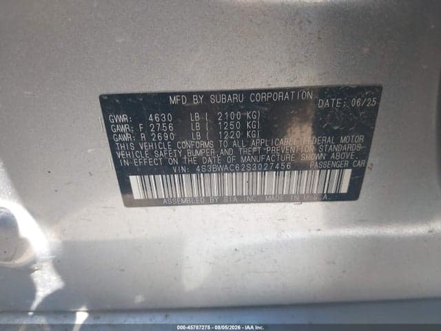 2025 SUBARU LEGACY PREMIUM 9