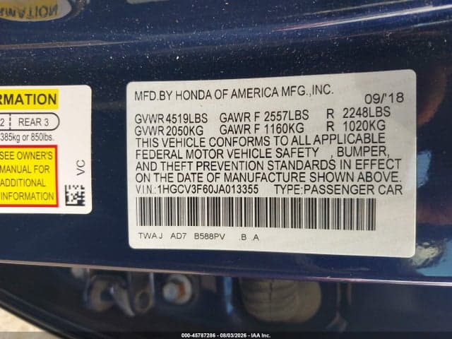 2018 HONDA ACCORD HYBRID EX-L 9