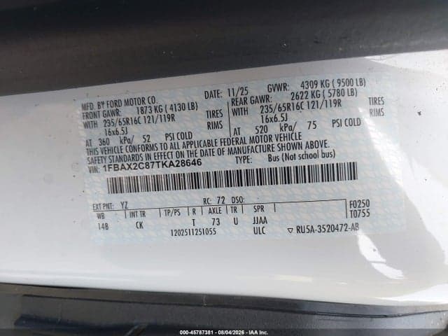 2026 FORD TRANSIT-350 PASSENGER VAN XLT 9
