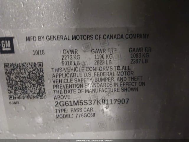 2019 CADILLAC XTS LUXURY 9
