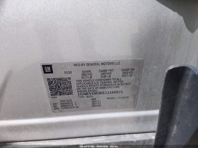 2018 CHEVROLET TRAVERSE LT CLOTH 9