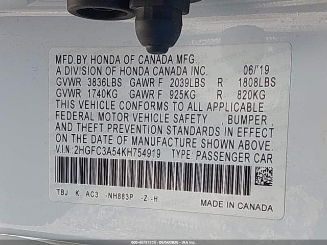 2019 HONDA CIVIC SI 9