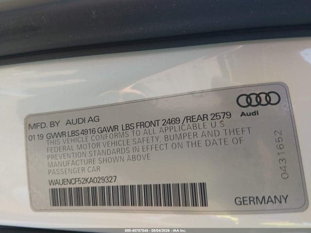 2019 AUDI A5 PREMIUM PLUS S-LINE 9