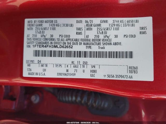 2021 FORD RANGER XLT 9