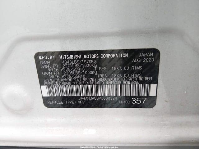 2021 MITSUBISHI OUTLANDER SPORT 2.0 ES AWC 9