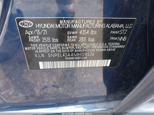 2021 HYUNDAI SONATA SEL 9