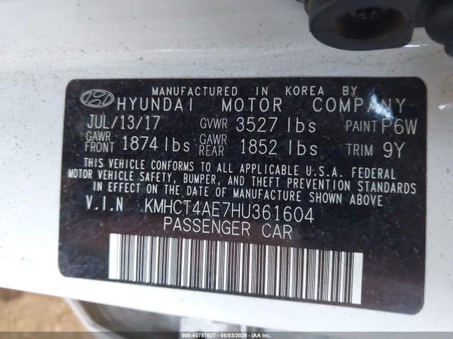 2017 HYUNDAI ACCENT SE 9
