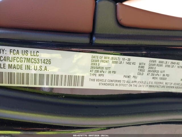 2021 JEEP GRAND CHEROKEE OVERLAND 4X4 9