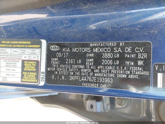 2018 KIA FORTE LX 9