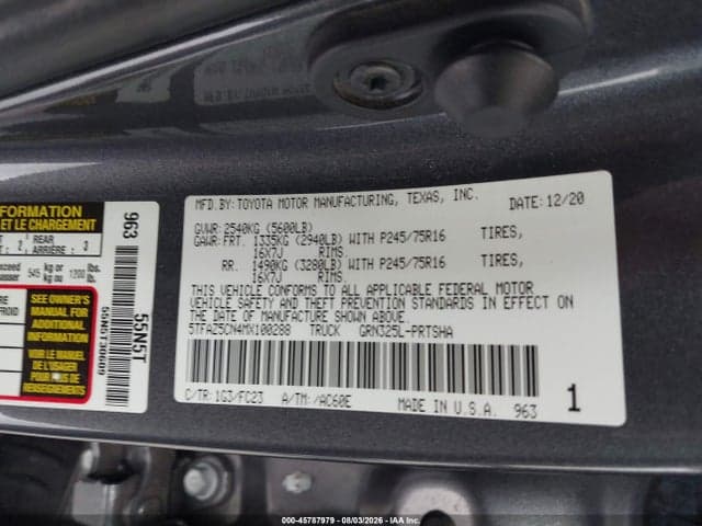 2021 TOYOTA TACOMA SR5 V6 9