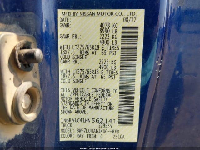 2017 NISSAN TITAN XD PRO-4X DIESEL 9