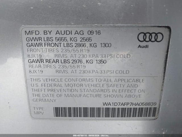 2017 AUDI Q5 3.0T PREMIUM PLUS 9