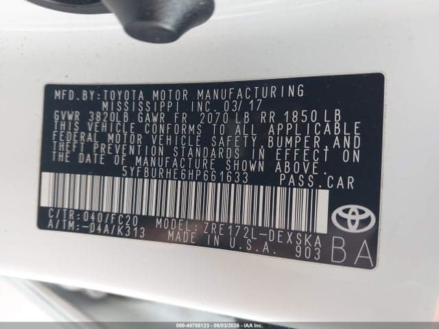 2017 TOYOTA COROLLA SE 9