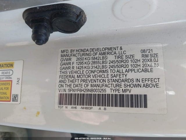 2022 HONDA PILOT AWD SPECIAL EDITION 9