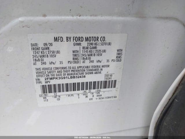 2020 FORD EDGE SE 9