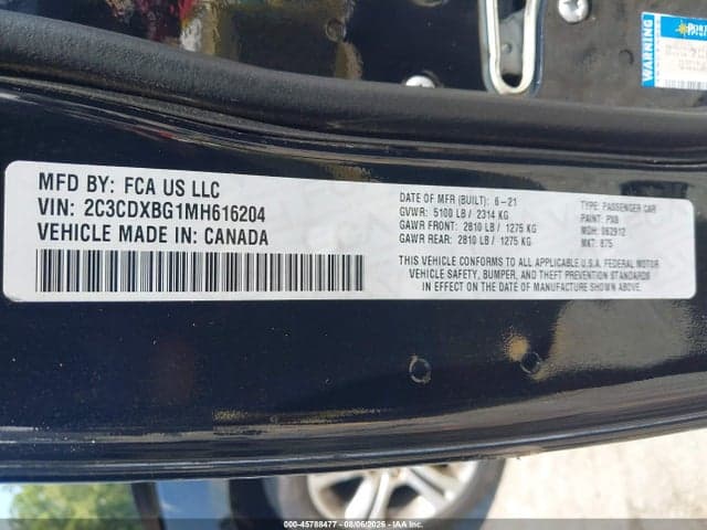 2021 DODGE CHARGER SXT RWD 9