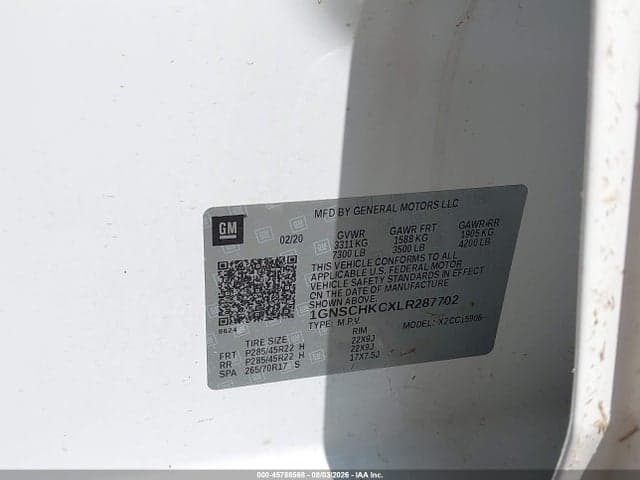 2020 CHEVROLET SUBURBAN 2WD LT 9