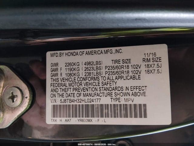 2017 ACURA RDX ACURAWATCH PLUS PACKAGE 9