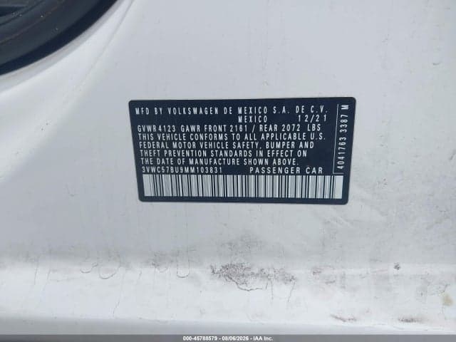 2021 VOLKSWAGEN JETTA 1.4T R-LINE/1.4T SE/S 9