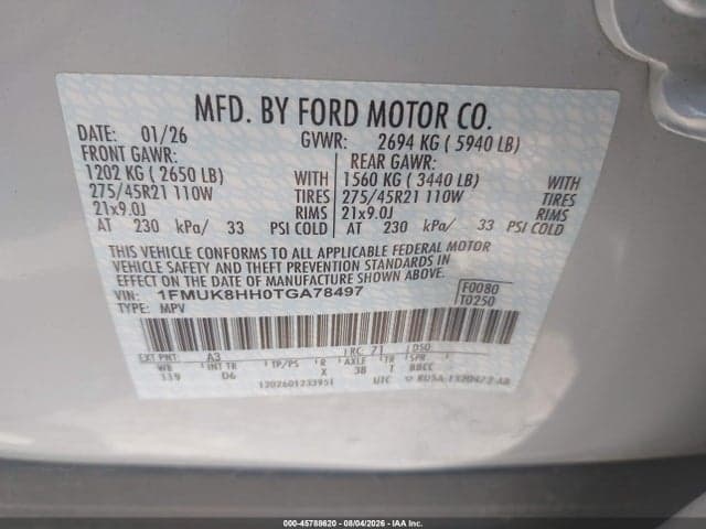 2026 FORD EXPLORER PLATINUM 9