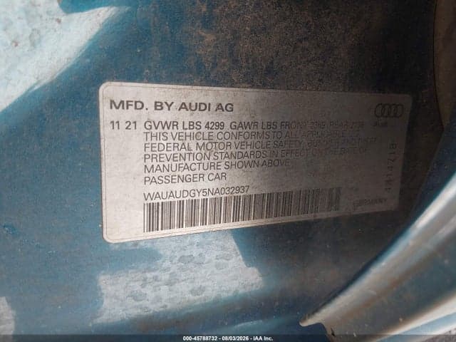 2022 AUDI A3 PREMIUM 40 TFSI FRONT-WHEEL DRIVE S TRONIC 9