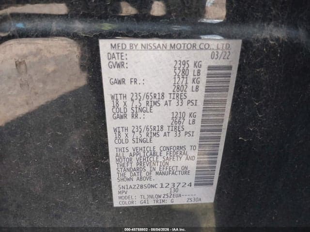 2022 NISSAN MURANO SV INTELLIGENT AWD 9