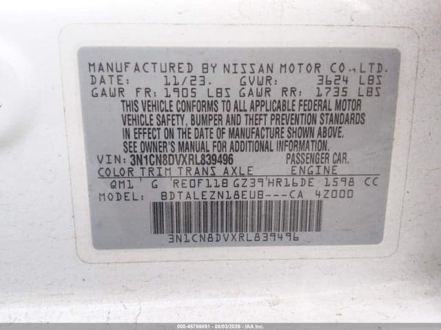 2024 NISSAN VERSA 1.6 S 9