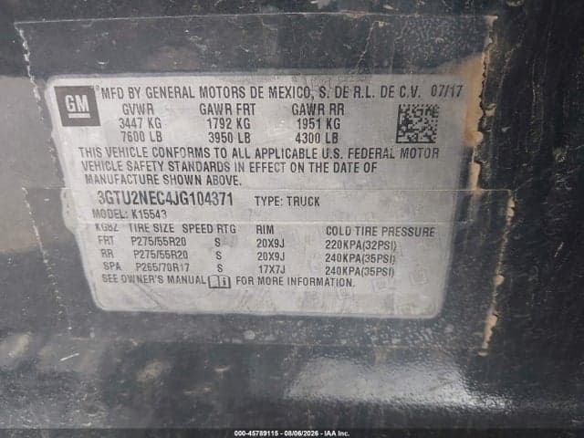 2018 GMC SIERRA 1500 SLT 9